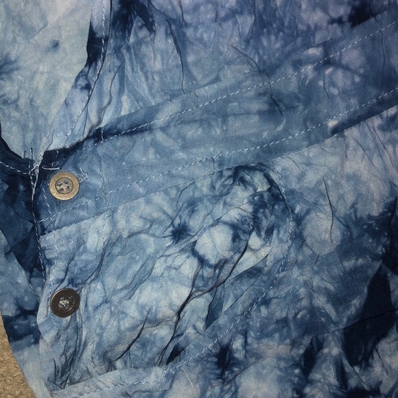 Blue Tie Dye Overall Romper Piece - Picture 2 of 4